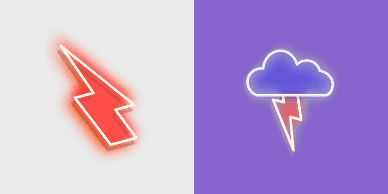 Red Lightning vs Blue Storm Cute Cursor Pack