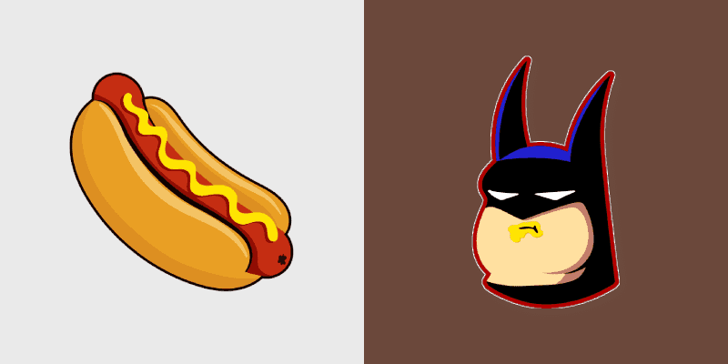 Batman's Hotdog Feast Cute Cursor Pack