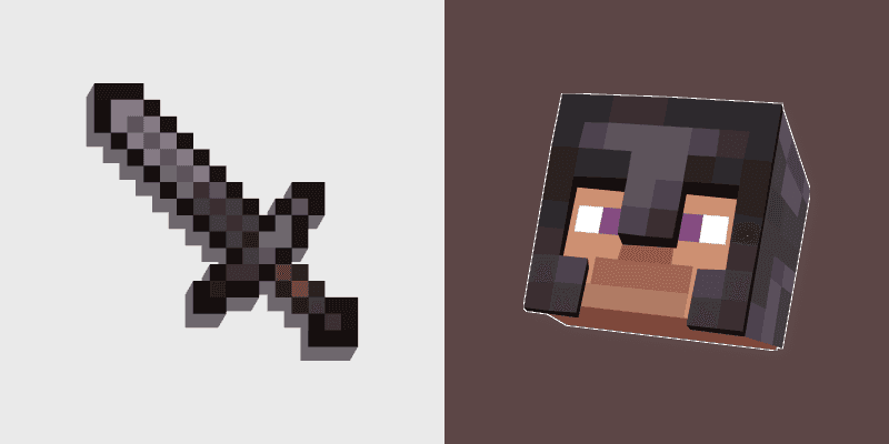 Steve's Custom Cursor Pack - Minecraft Netherite Sword and Armor