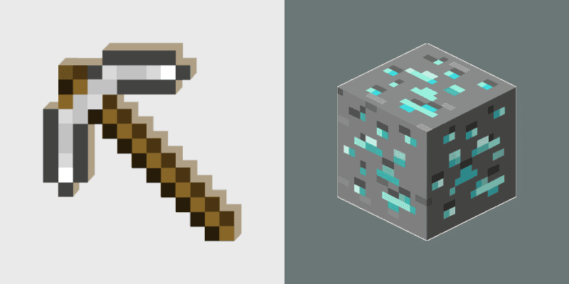 Pickaxe Diamond Ore