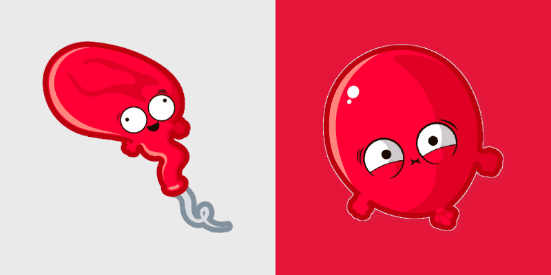 Cute Cursor Pack - Vibrant Red