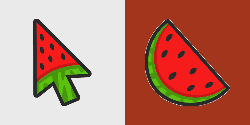 Cute Watermelon Cursor Pack
