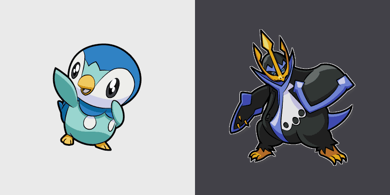 Piplup and Empoleon