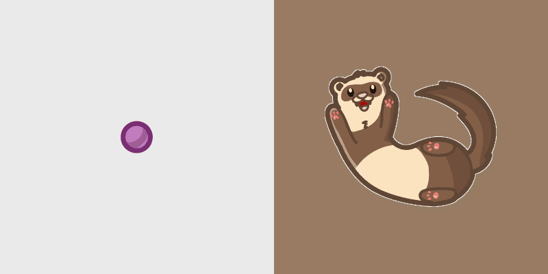 Charming Cute Ferret Cursor Pack
