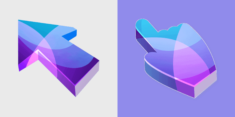 Cute Cursor Pack - Purple & Blue Abstract