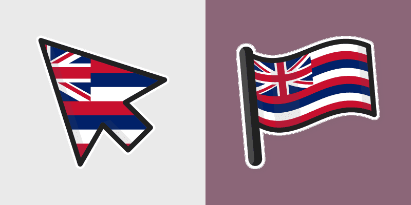 Cute Cursor Pack - Hawaii Flag
