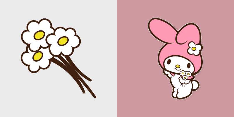 Cute Cursor Pack with My Melody & Flowers