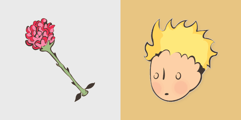 Custom Cursor: Little Prince & Rose