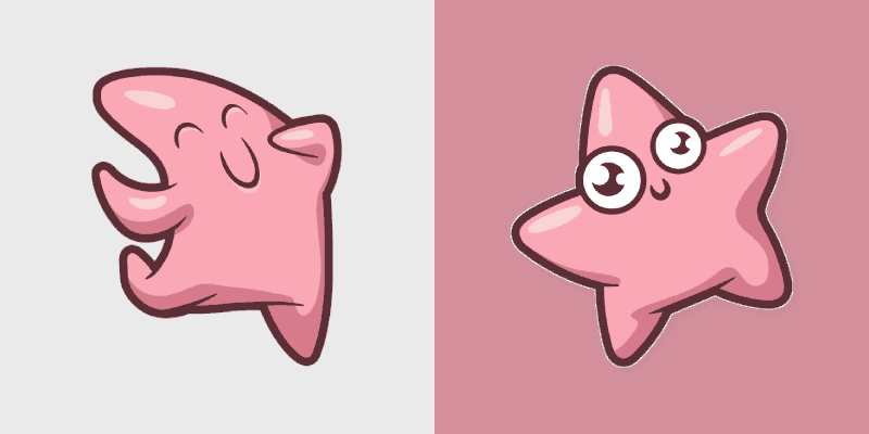 Pink Cute Starfish Custom Cursor