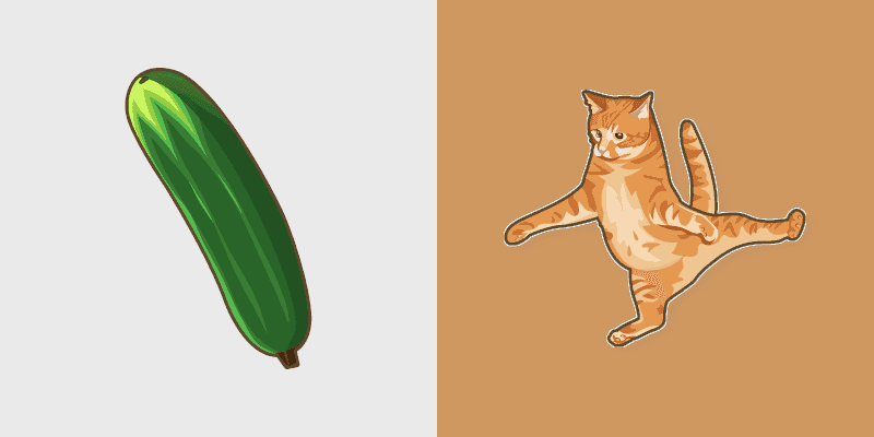 Purrfectly Scared Cucumber Mouse Cursor