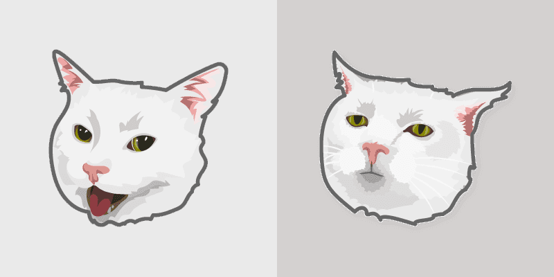 Serious White Cat