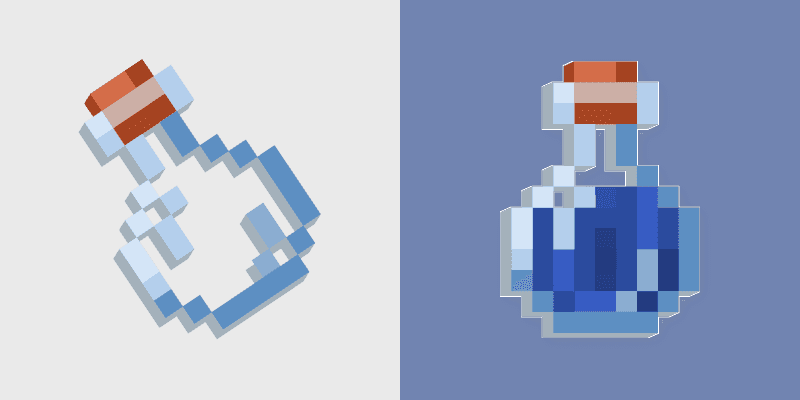 Cute Minecraft Water Bottle Cursor Pack