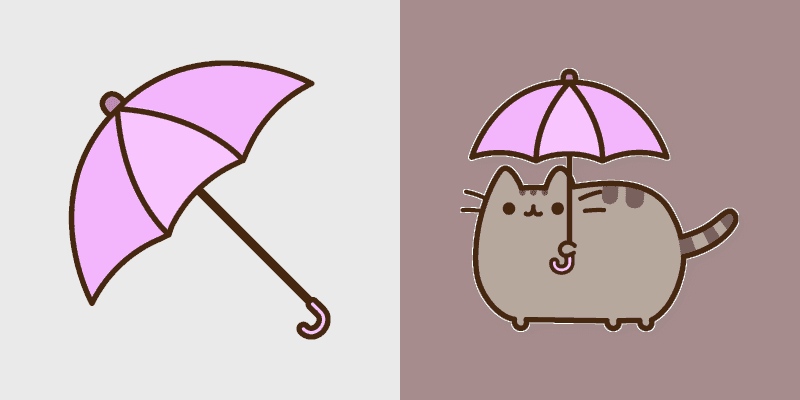Rainy Day Pusheen