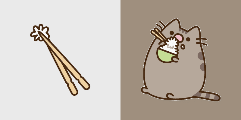 Pusheen's Ricey Delights Custom Cursor Pack