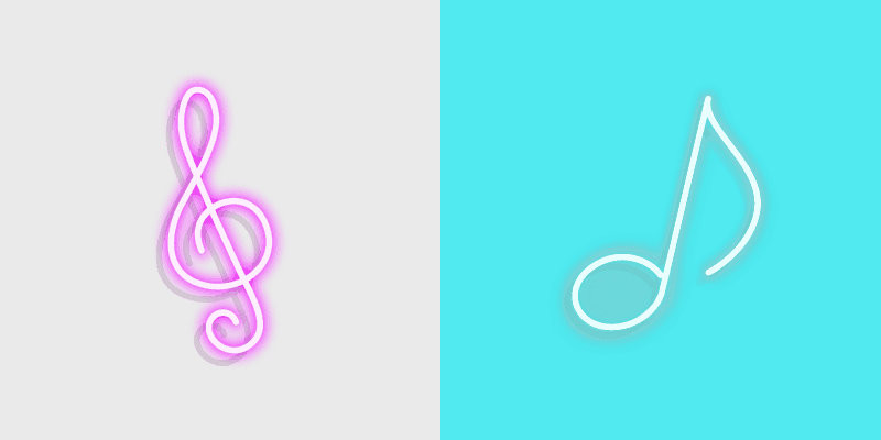 Custom Neon Music Cursor Pack