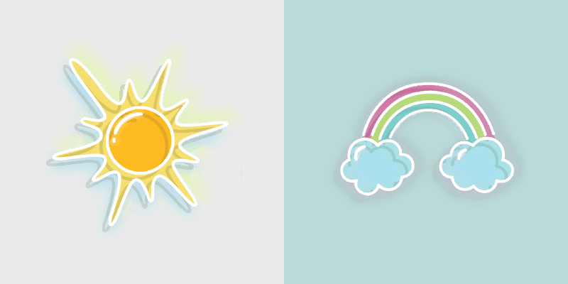 Vibrant Rainbow Cursors Pack