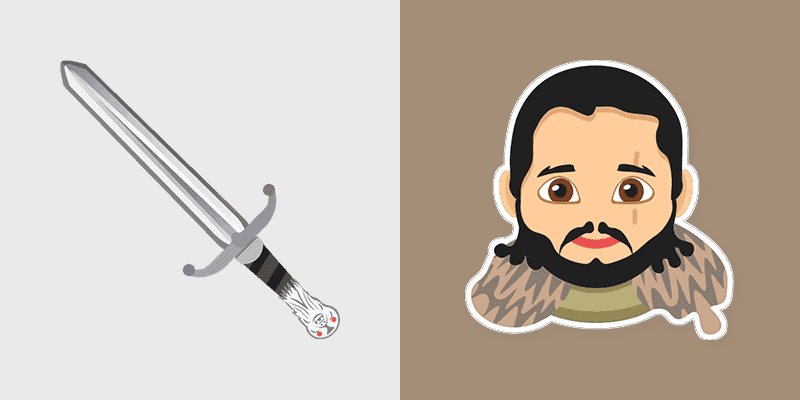 Custom Cursors for Game of Thrones: Jon Snow's Longclaw Sword Pack