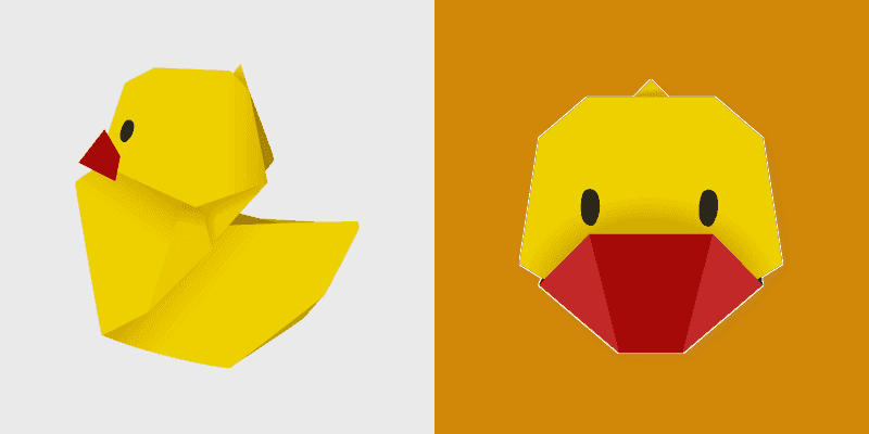 Origami Yellow Duck
