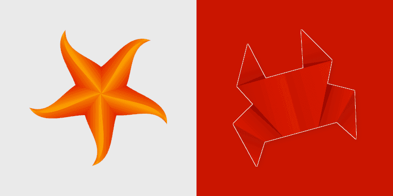 Origami Crab and Starfish