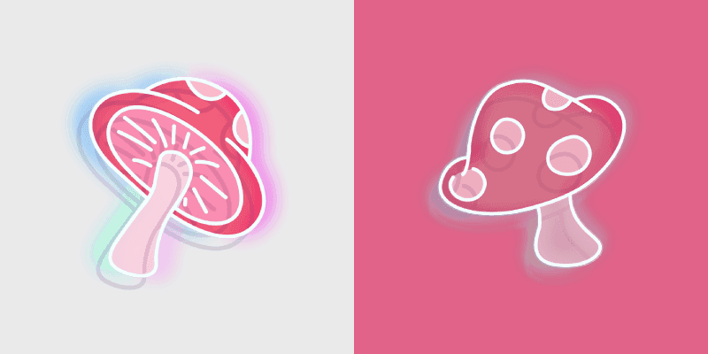 Custom Neon Mushroom Cursors Pack