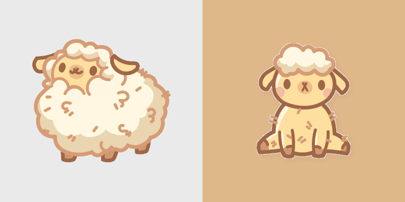 Cute Sheep Custom Cursor Pack
