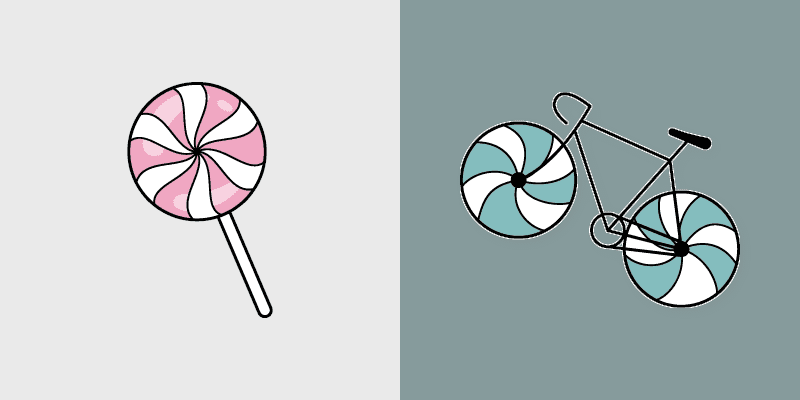 Cute VSCO Girl Cursor Pack: Lollipop & Bike