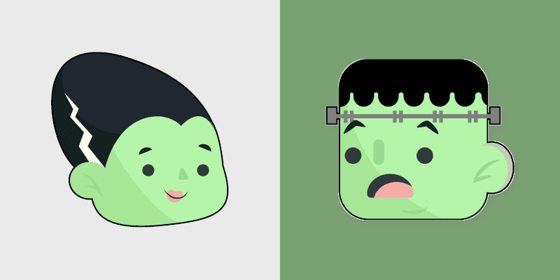Cute Frankenstein's Custom Cursor Pack