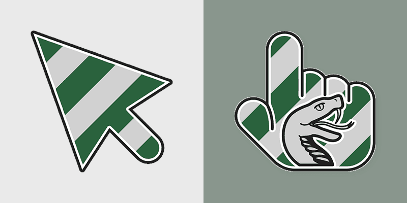 Slytherin Cute Mouse Cursor Pack