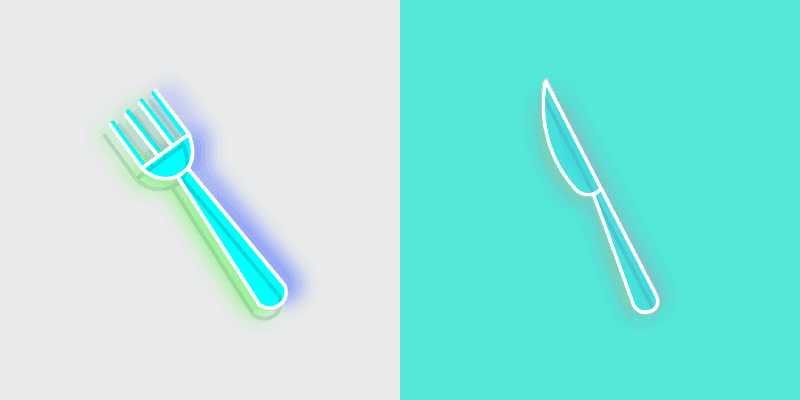 Custom Neon Cursor Pack: Eat, Play, Explore