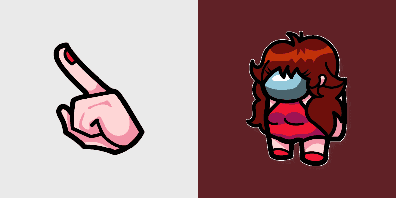 Custom Cursor Pack for Among Us - FNF Girlfriend