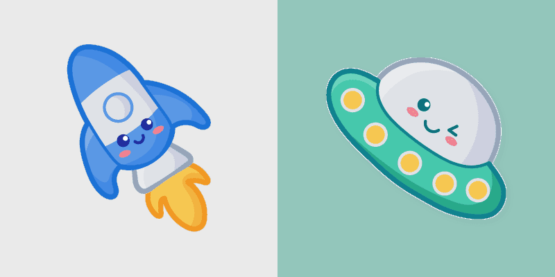 Cute Cursor Pack with Rocket & UFO