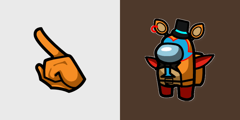 Custom Cursor Pack: Among Us Meets FNAF Glamrock Freddy
