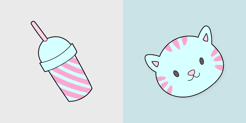 VSCO Girl Cocktail & Cat Cursor Pack