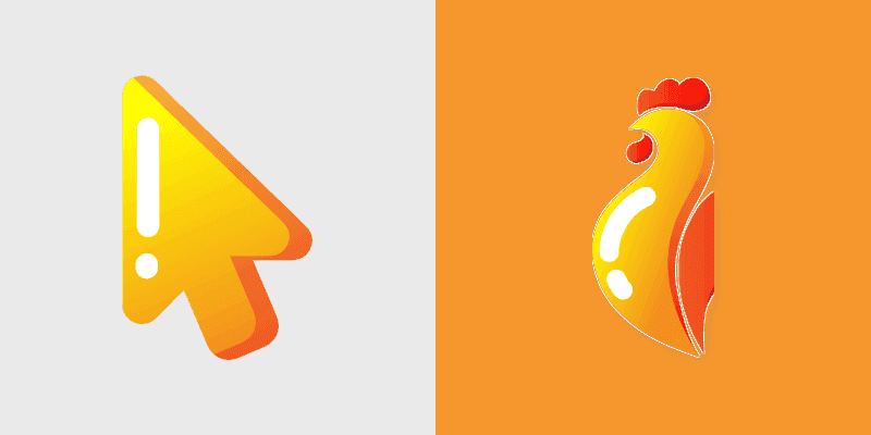 Cute Cursor Pack: Minimal Rooster
