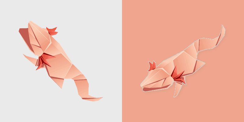 Cute Cursor Pack Origami Axolotl