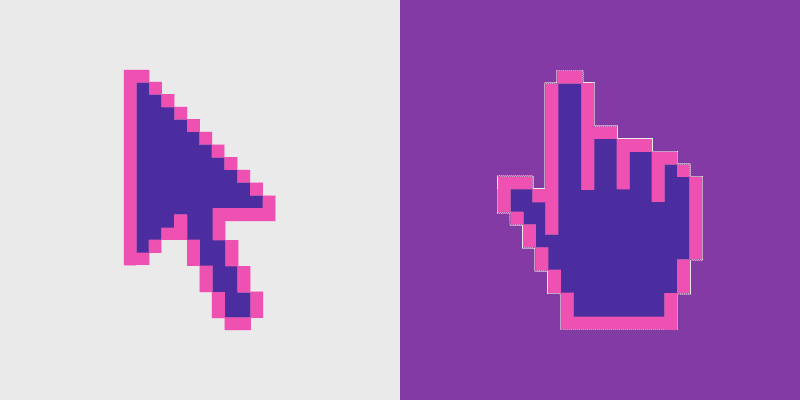 Cute Blue-Pink Cursor Pack