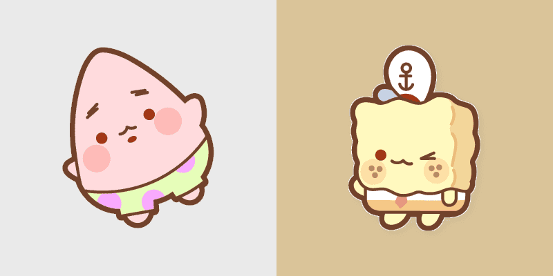 Cute SpongeBob & Patrick Custom Cursor Pack