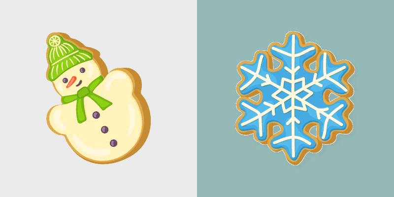Snowflake Cursor Pack - Christmas Cookie Inspired