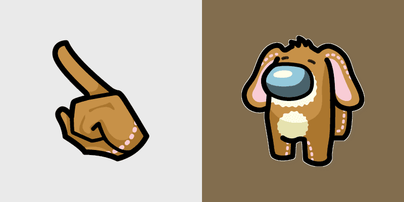 Cute Cursor Pack - Among Us Sanrio Kurousa