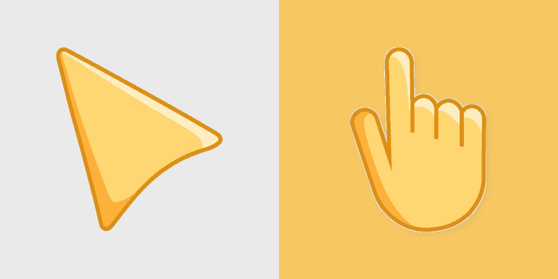 Cute Cursor Pack - Amber Yellow