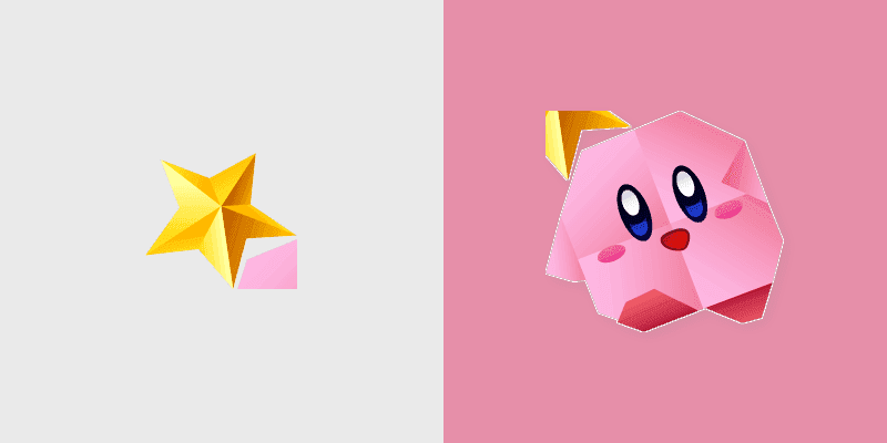 Cute Cursor Pack - Origami Kirby & Star