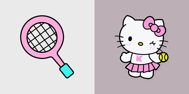 Hello Kitty Tennis Cute Cursor Pack