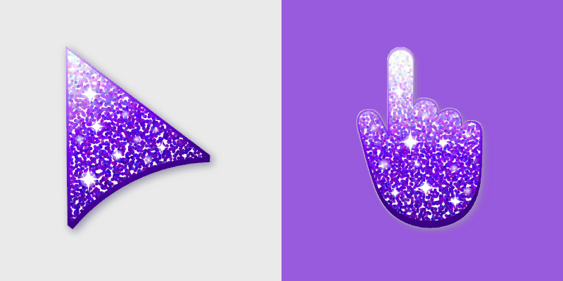 White Purple Glitter