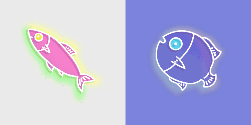 Spectacular Neon Fish Cursor Pack