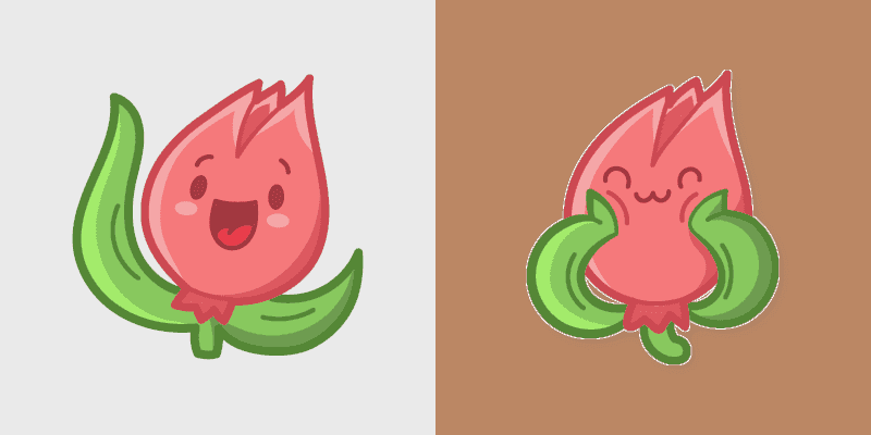 Cute Happy Tulip