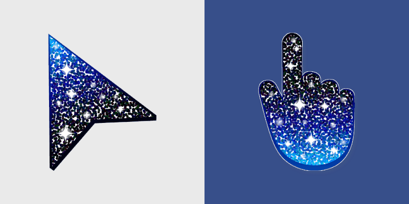 Black Blue Glitter