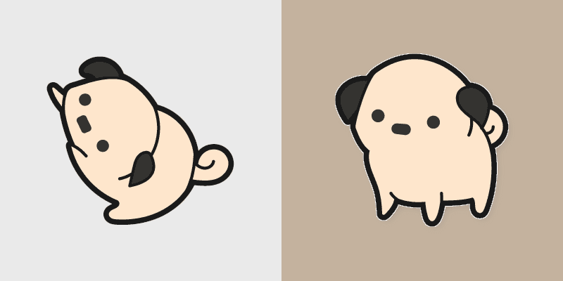 Cute Pug Custom Cursor Pack