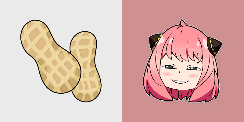 Spy x Family Custom Cursor - Happy Anya Forger with Peanuts