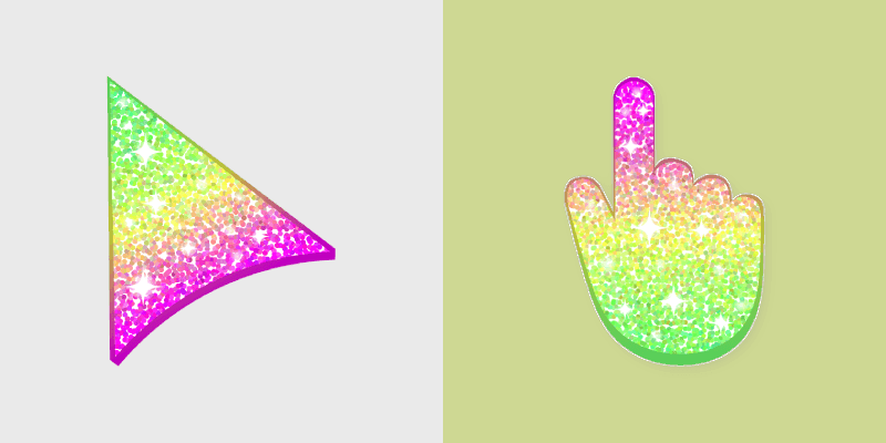 Cute Ice Cream Glitter Mouse Cursor Pack