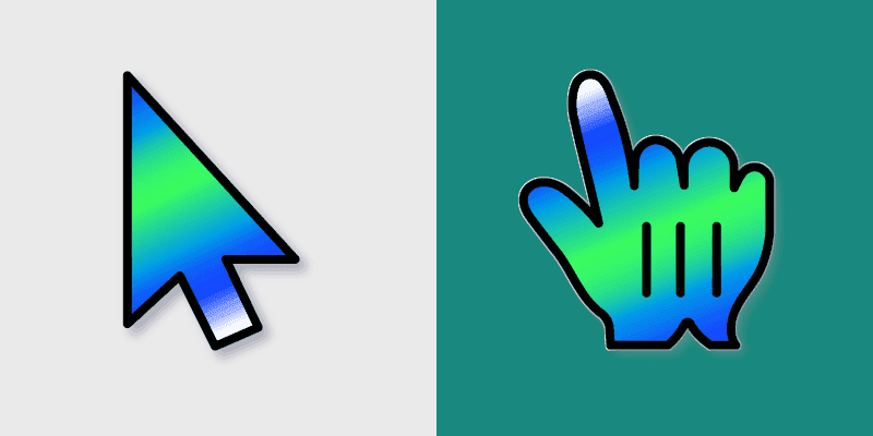 Amazing Green & Blue Earth Cursor Pack